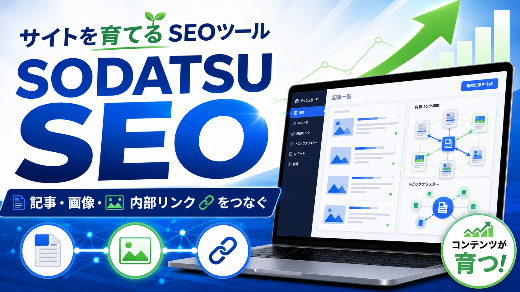 サイトを育てるSEOツール「SODATSU SEO」の内容を補足する画像