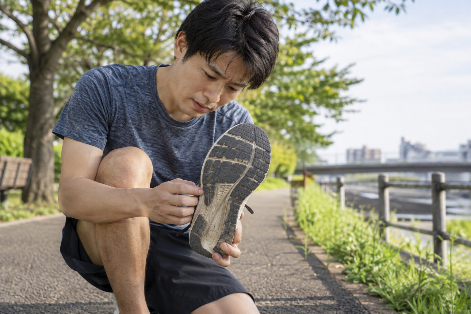 靴底を見るときは「左右差」と「場所」を分けるの内容を表す画像