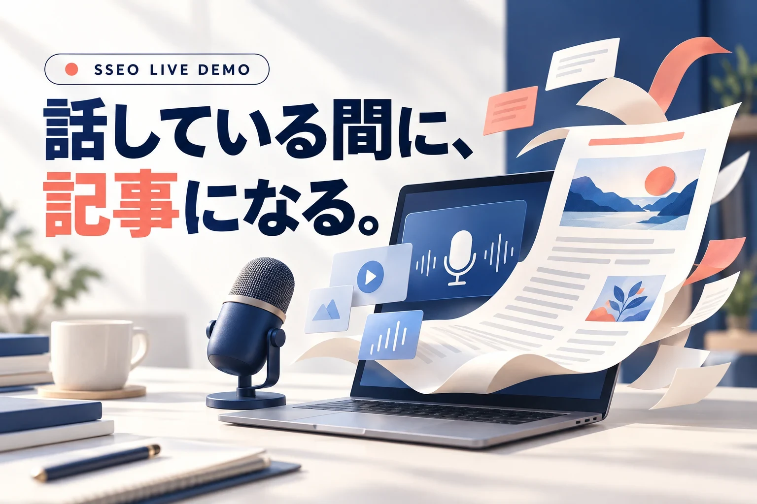 話している間に記事になる、ZoomセミナーでのAI実演